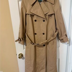 Vintage Classic Beige Trench Coat - Double Breasted